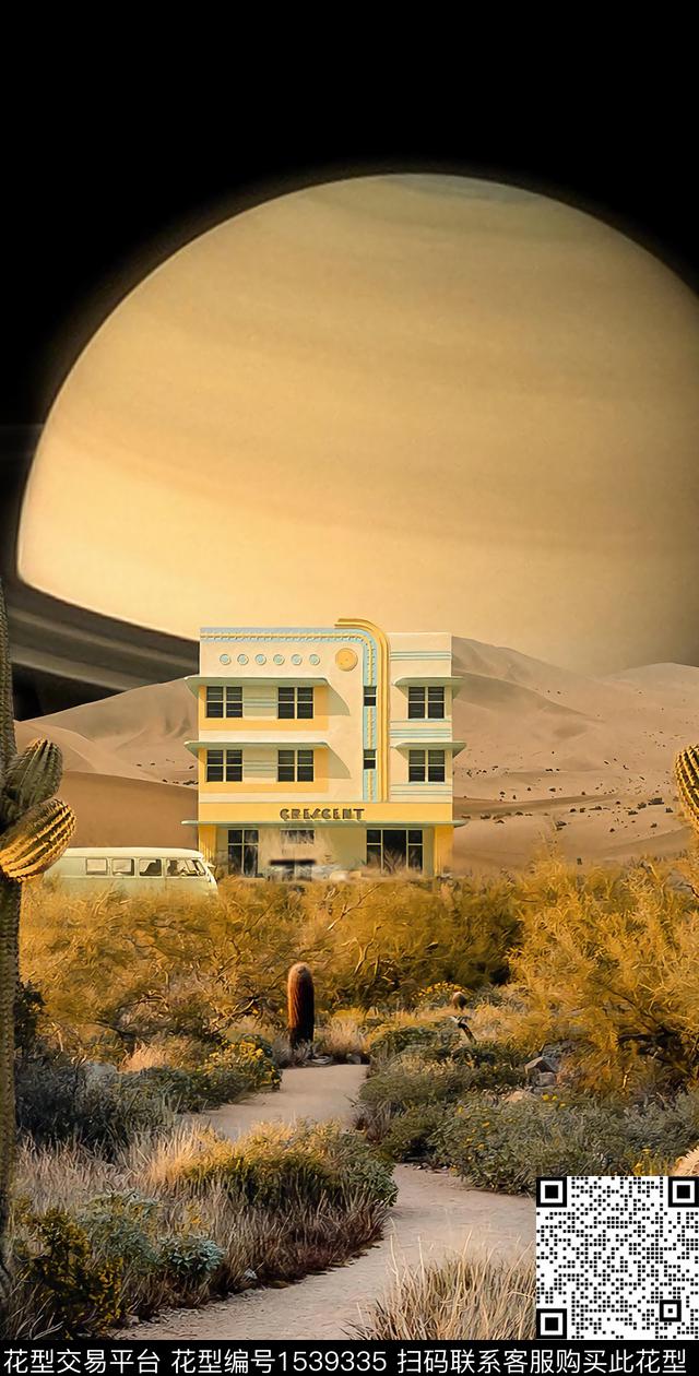 趣味宇航员星空数码印花华亿平台下载（图片编号: 1539335） - 瓦栏（Walan）