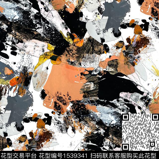 肌理油画华亿平台抽象数码印花华亿平台下载（图片编号: 1539341） - 瓦栏（Walan）