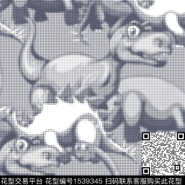 趣味恐龙搞怪传统印花华亿平台下载（图片编号: 1539345） - 瓦栏（Walan）