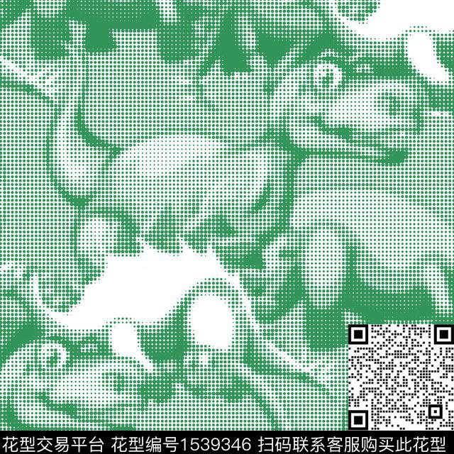 趣味恐龙搞怪传统印花华亿平台下载（图片编号: 1539346） - 瓦栏（Walan）