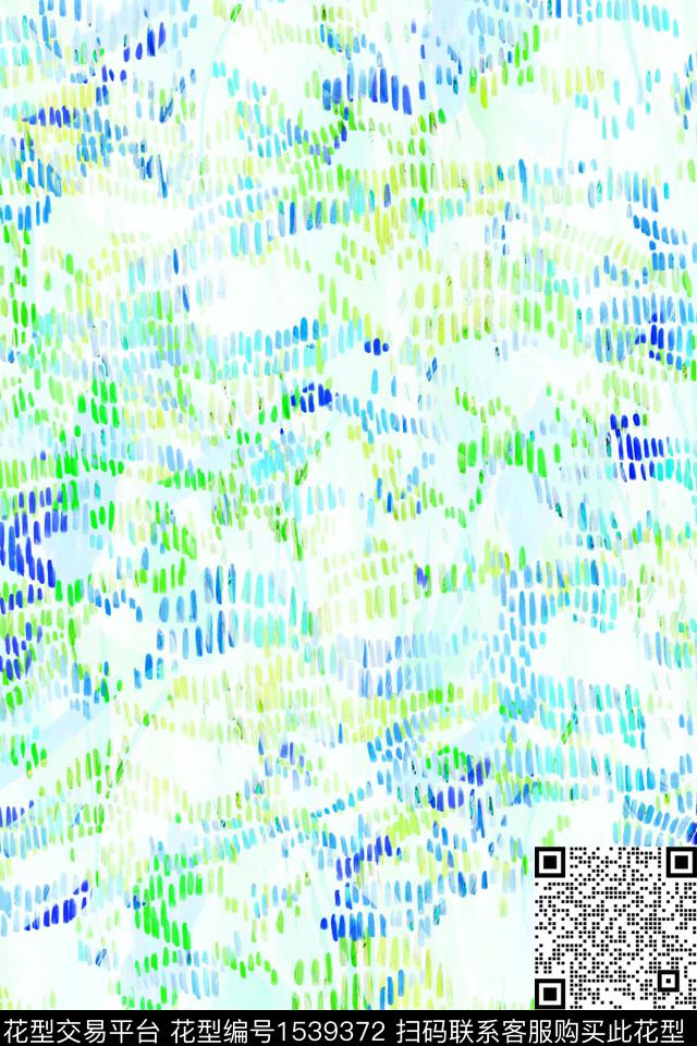 笔触抽象肌理数码印花华亿平台下载（图片编号: 1539372） - 瓦栏（Walan）