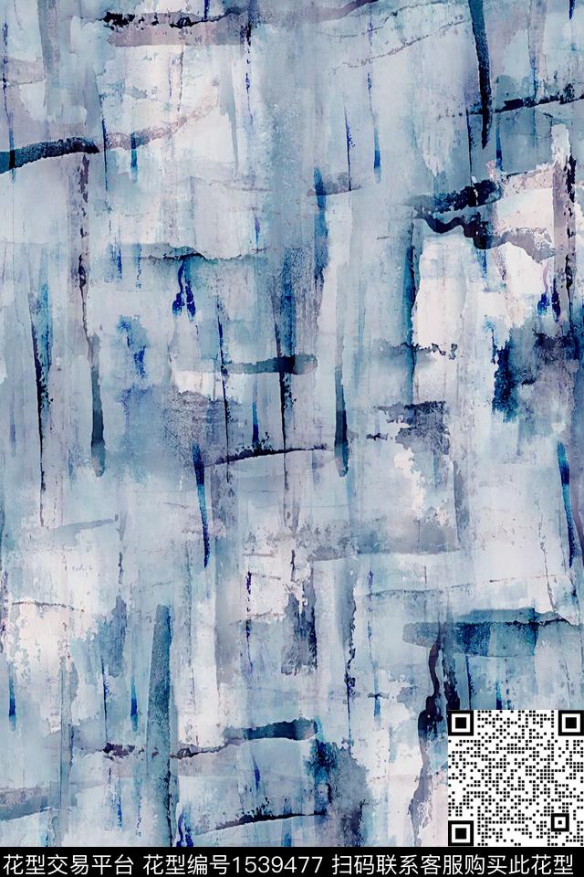 抽象肌理女裤数码印花华亿平台下载（图片编号: 1539477） - 瓦栏（Walan）