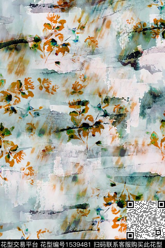 小清新肌理抽象数码印花华亿平台下载（图片编号: 1539481） - 瓦栏（Walan）