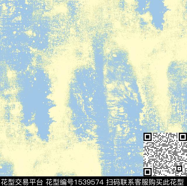 肌理水彩笔触数码印花华亿平台下载（图片编号: 1539574） - 瓦栏（Walan）