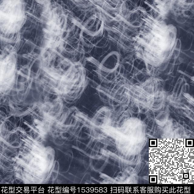 肌理水彩笔触数码印花华亿平台下载（图片编号: 1539583） - 瓦栏（Walan）