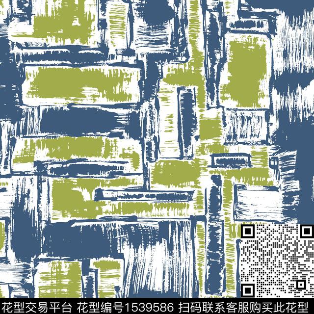 肌理几何笔触传统印花华亿平台下载（图片编号: 1539586） - 瓦栏（Walan）