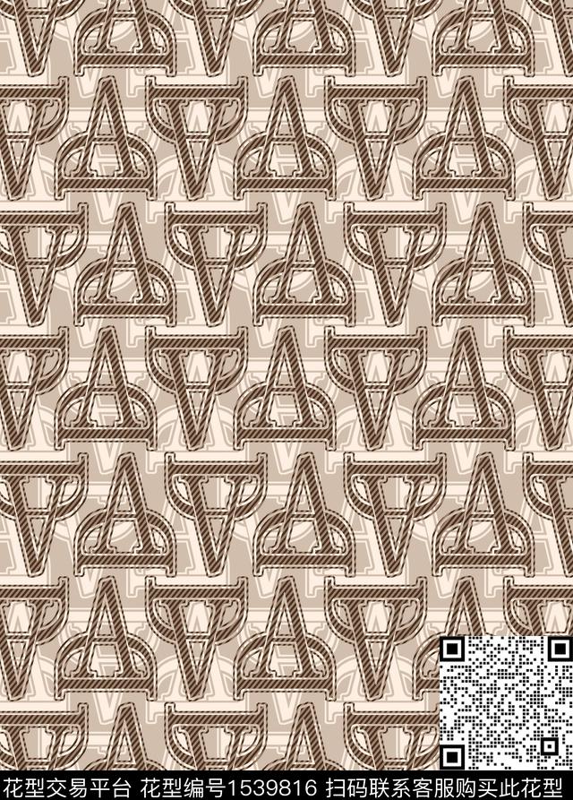 字母数码华亿平台数码印花华亿平台下载（图片编号: 1539816） - 瓦栏（Walan）