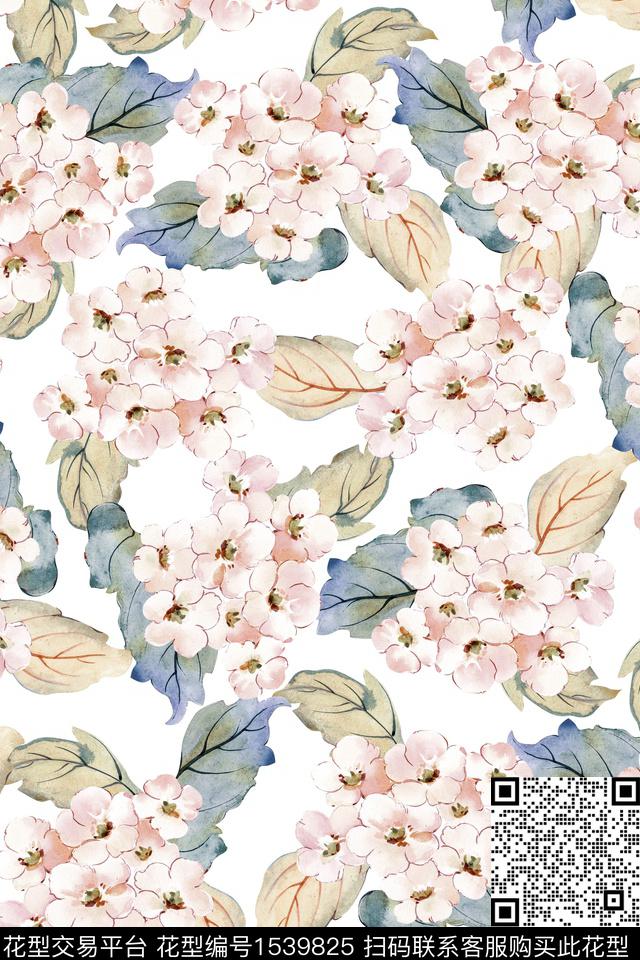 水彩小清新春夏华亿平台数码印花华亿平台下载（图片编号: 1539825） - 瓦栏（Walan）