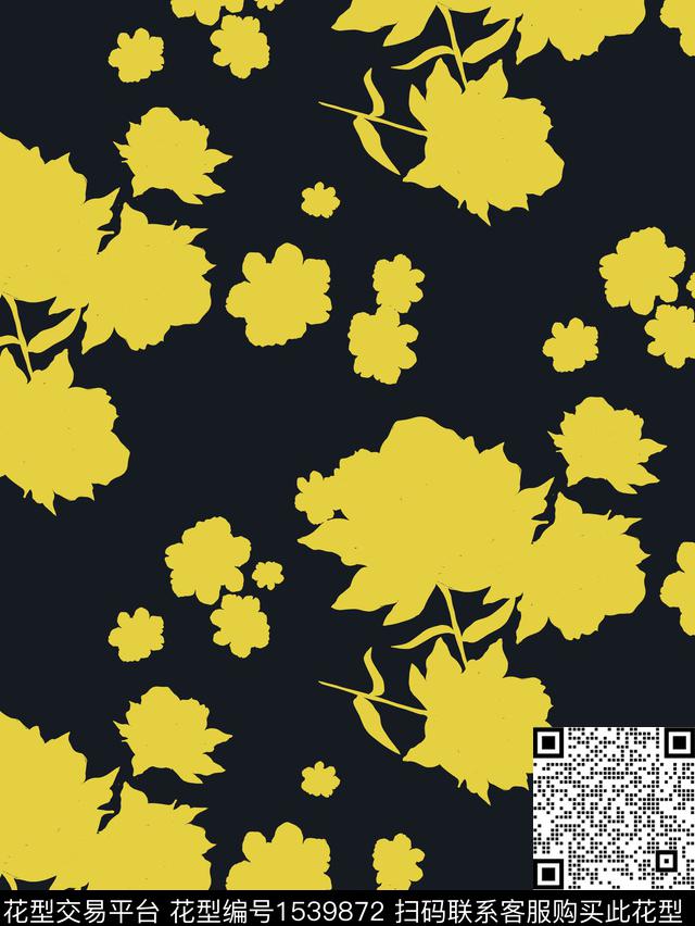 男装花卉秋冬华亿平台数码印花华亿平台下载（图片编号: 1539872） - 瓦栏（Walan）