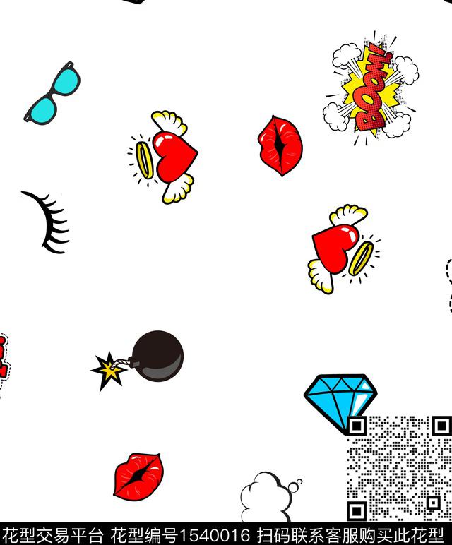 珠宝宝石嘴唇传统印花华亿平台下载（图片编号: 1540016） - 瓦栏（Walan）