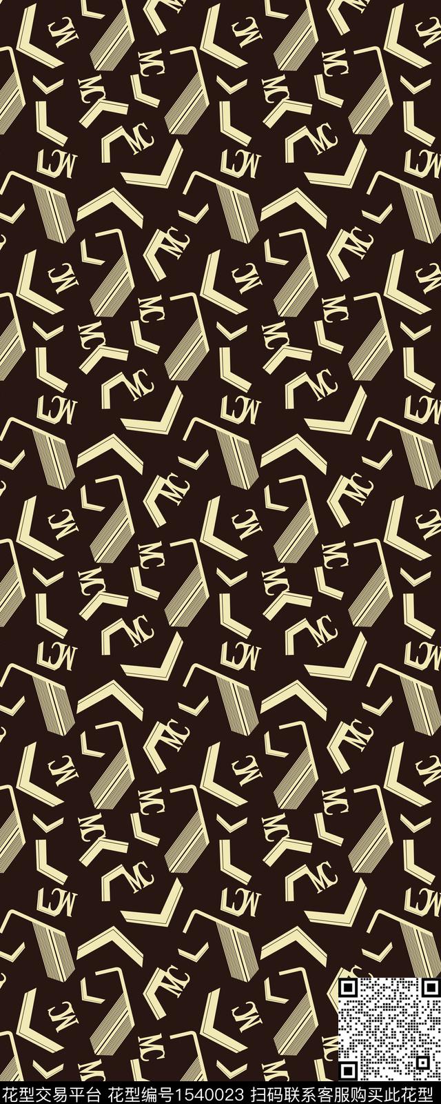 字母几何传统印花华亿平台下载（图片编号: 1540023） - 瓦栏（Walan）