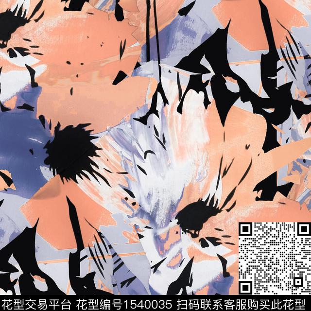 肌理男装满版花数码印花华亿平台下载（图片编号: 1540035） - 瓦栏（Walan）