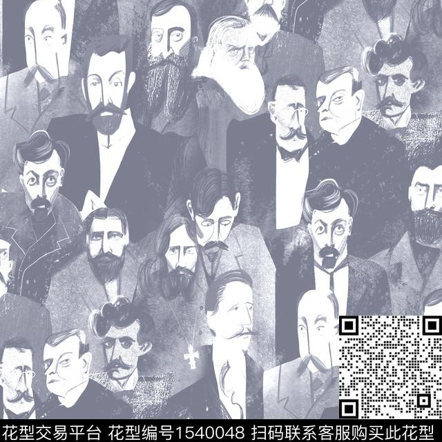 趣味人物搞怪数码印花华亿平台下载（图片编号: 1540048） - 瓦栏（Walan）