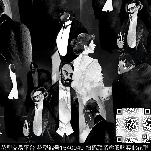 趣味人物搞怪数码印花华亿平台下载（图片编号: 1540049） - 瓦栏（Walan）