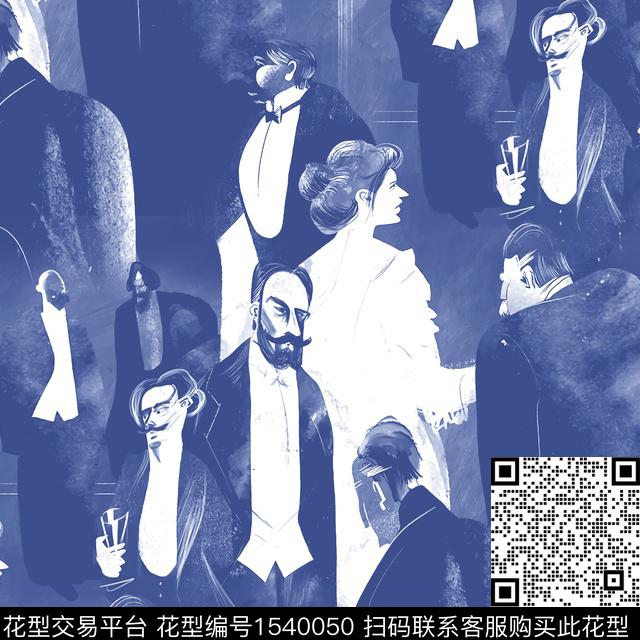 趣味人物搞怪数码印花华亿平台下载（图片编号: 1540050） - 瓦栏（Walan）