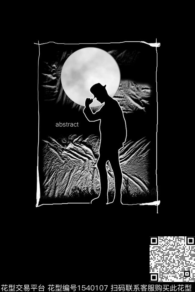 大牌风定位花人物数码印花华亿平台下载（图片编号: 1540107） - 瓦栏（Walan）