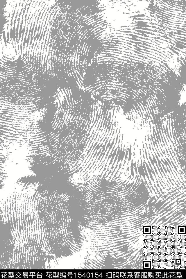 抽象男装笔触肌理数码印花华亿平台下载（图片编号: 1540154） - 瓦栏（Walan）