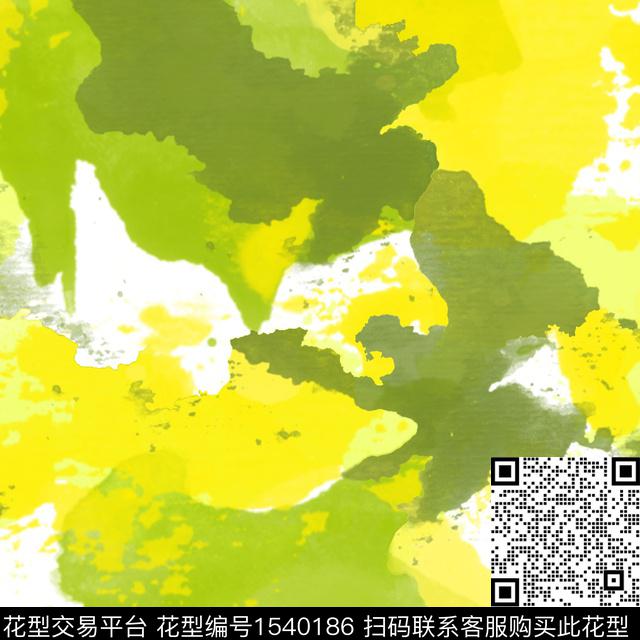 抽象水彩几何数码印花华亿平台下载（图片编号: 1540186） - 瓦栏（Walan）