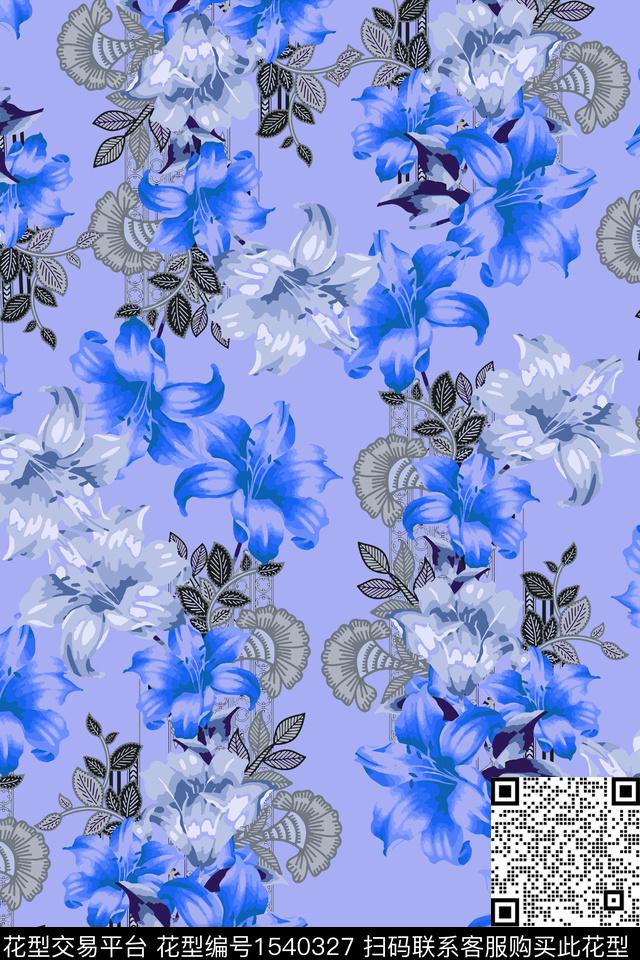 大牌风绿植树叶扎染华亿平台数码印花华亿平台下载（图片编号: 1540327） - 瓦栏（Walan）