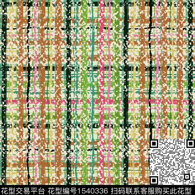 抽象格子线条数码印花华亿平台下载（图片编号: 1540336） - 瓦栏（Walan）