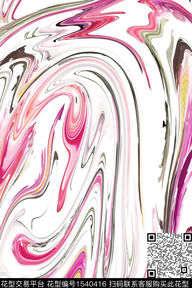 抽象扭曲旋转数码印花华亿平台下载（图片编号: 1540416） - 瓦栏（Walan）