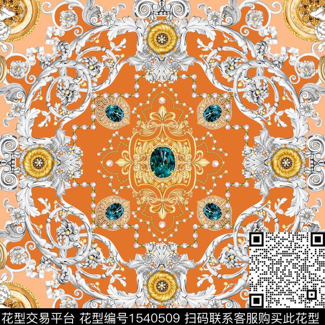 方巾数码印花华亿平台下载（图片编号: 1540509） - 瓦栏（Walan）