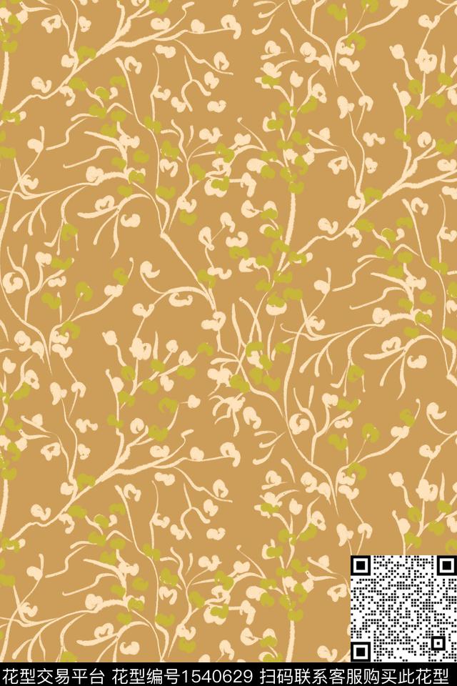 剪影小碎花简约数码印花华亿平台下载（图片编号: 1540629） - 瓦栏（Walan）