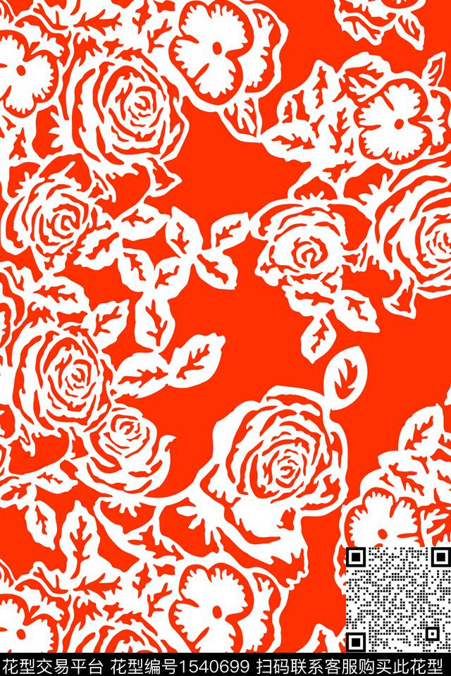 花卉大牌风传统华亿平台传统印花华亿平台下载（图片编号: 1540699） - 瓦栏（Walan）