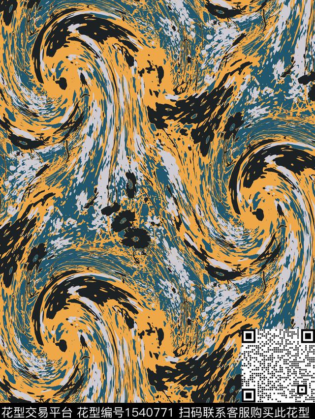 男装花卉肌理数码印花华亿平台下载（图片编号: 1540771） - 瓦栏（Walan）