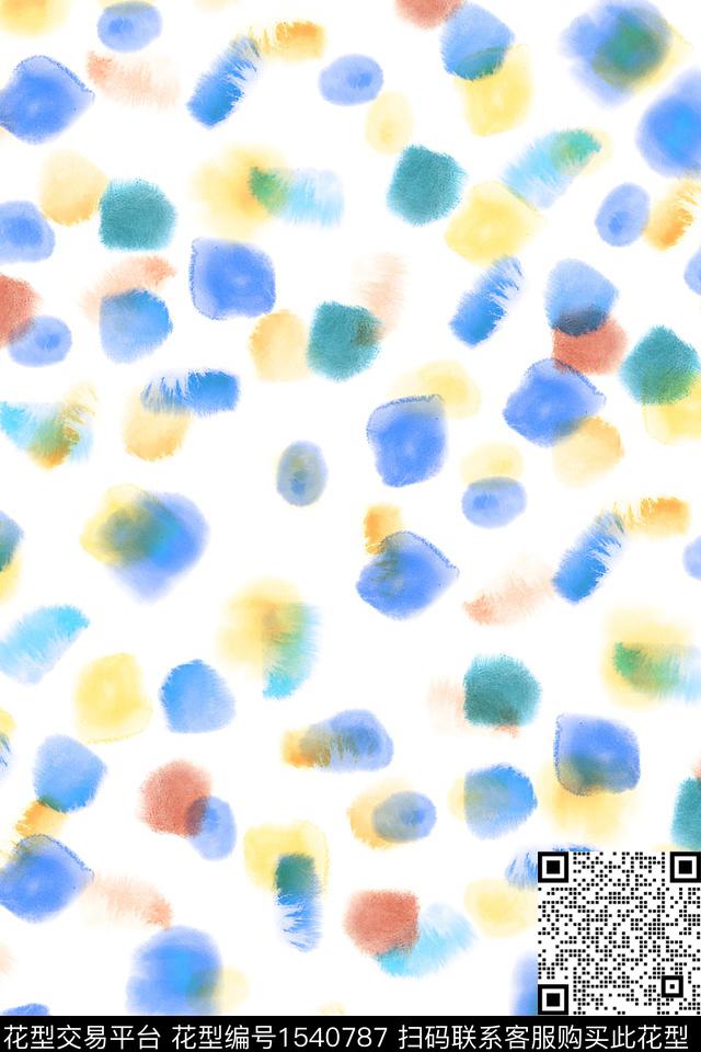 水彩抽象年轻女性数码印花华亿平台下载（图片编号: 1540787） - 瓦栏（Walan）