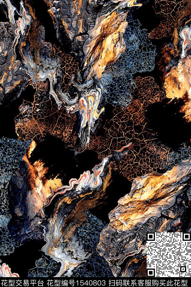 抽象肌理纹理数码印花华亿平台下载（图片编号: 1540803） - 瓦栏（Walan）