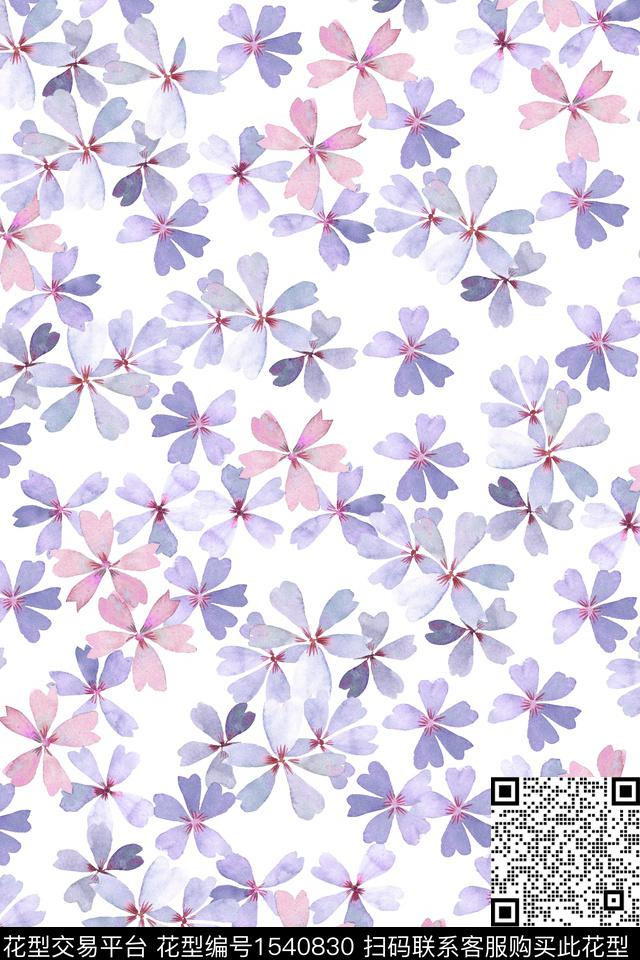 花卉小碎花女装数码印花华亿平台下载（图片编号: 1540830） - 瓦栏（Walan）