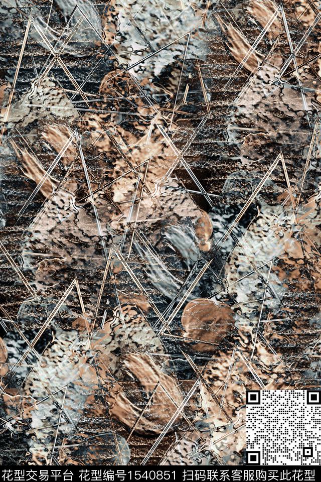 男装肌理抽象数码印花华亿平台下载（图片编号: 1540851） - 瓦栏（Walan）