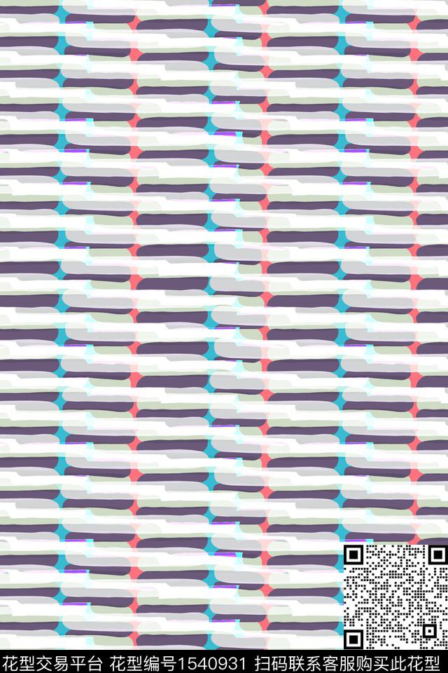 条纹抽象重复数码印花华亿平台下载（图片编号: 1540931） - 瓦栏（Walan）