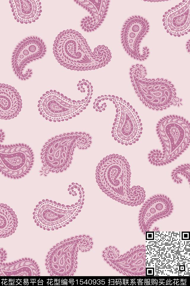民族风佩斯利时尚数码印花华亿平台下载（图片编号: 1540935） - 瓦栏（Walan）