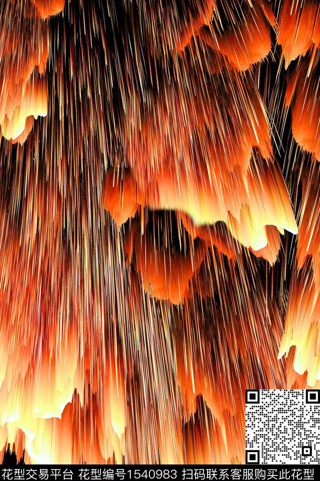 女装抽象烟火数码印花华亿平台下载（图片编号: 1540983） - 瓦栏（Walan）