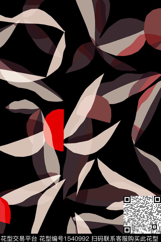 抽象剪影几何数码印花华亿平台下载（图片编号: 1540992） - 瓦栏（Walan）
