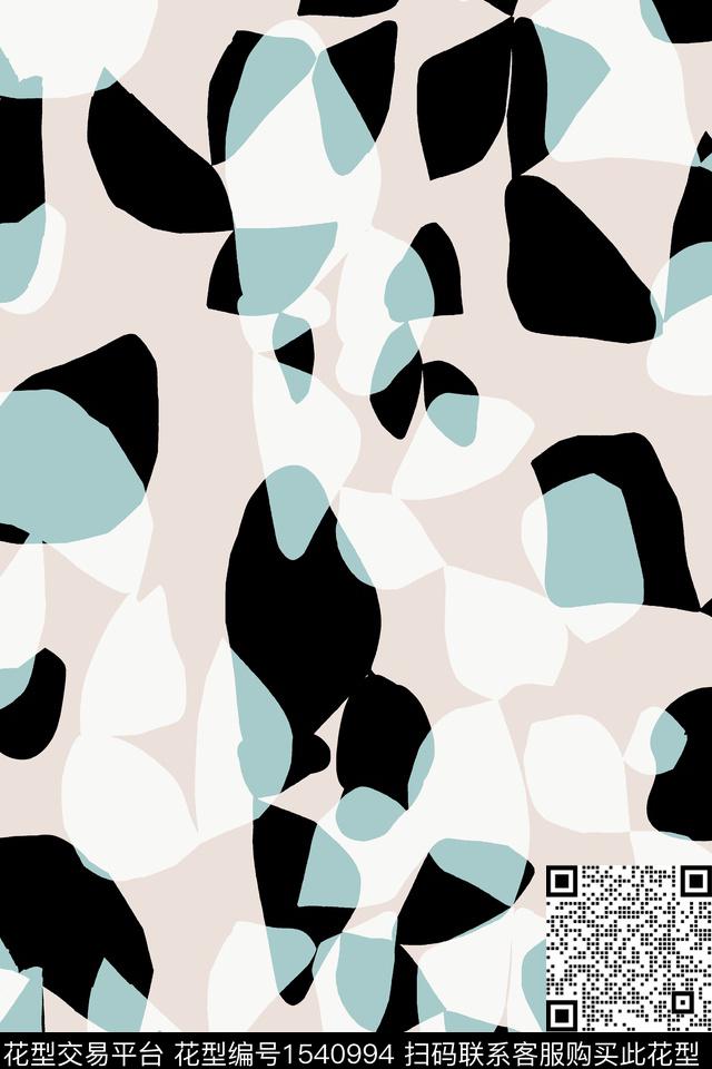 抽象剪影休闲数码印花华亿平台下载（图片编号: 1540994） - 瓦栏（Walan）