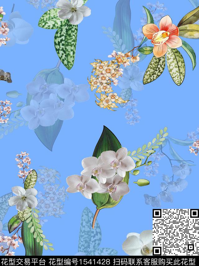 数码华亿平台满版散花碎花数码印花华亿平台下载（图片编号: 1541428） - 瓦栏（Walan）