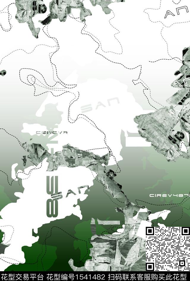 线条定位花几何传统印花华亿平台下载（图片编号: 1541482） - 瓦栏（Walan）