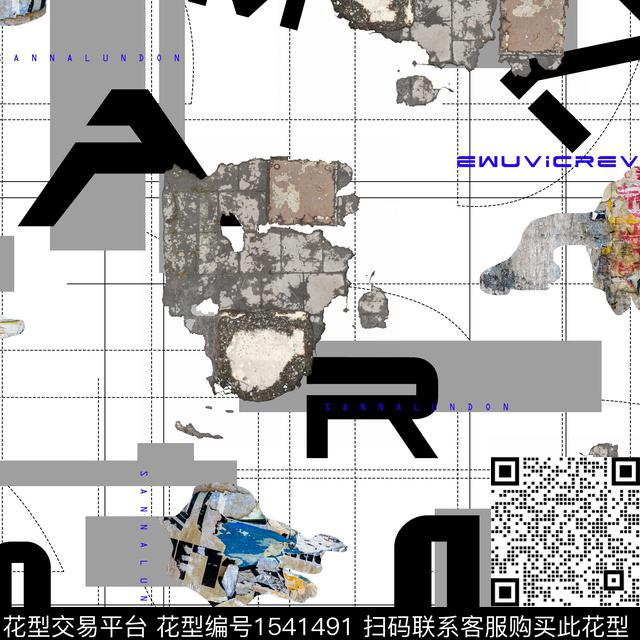 线条字母几何传统印花华亿平台下载（图片编号: 1541491） - 瓦栏（Walan）