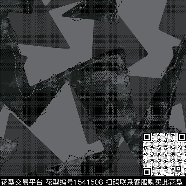 大牌风几何抽象男装传统印花华亿平台下载（图片编号: 1541508） - 瓦栏（Walan）