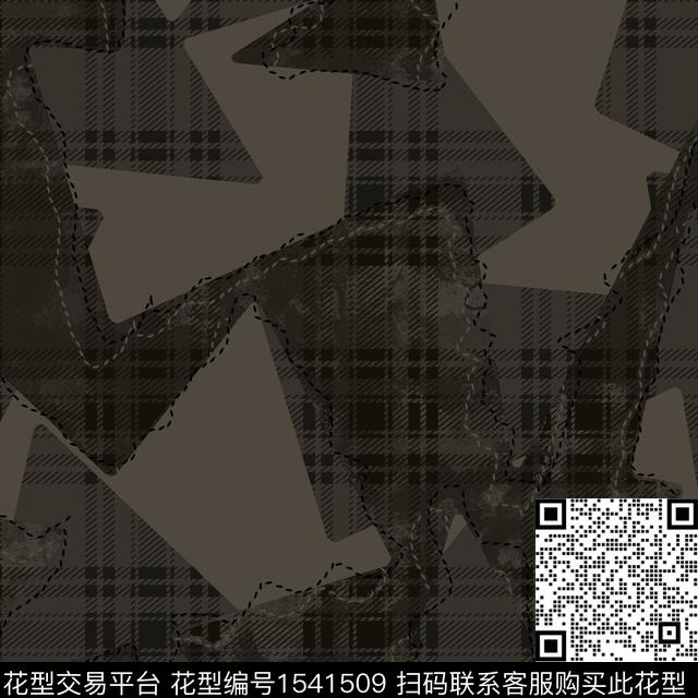 大牌风几何抽象男装传统印花华亿平台下载（图片编号: 1541509） - 瓦栏（Walan）