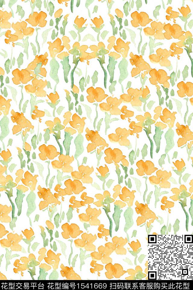 女装年轻女性小碎花数码印花华亿平台下载（图片编号: 1541669） - 瓦栏（Walan）