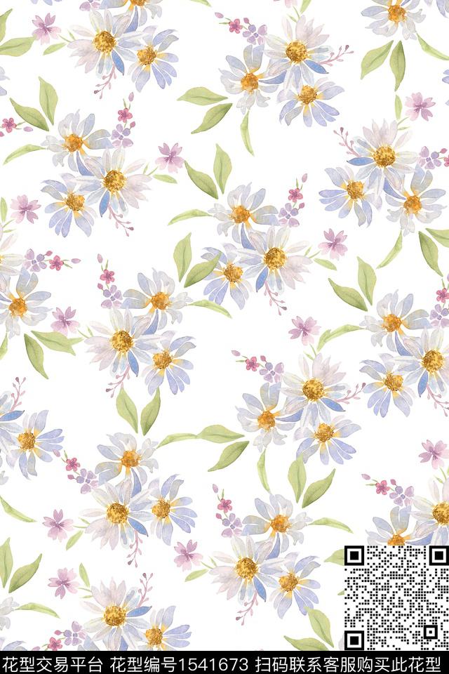 女装小雏菊小碎花数码印花华亿平台下载（图片编号: 1541673） - 瓦栏（Walan）