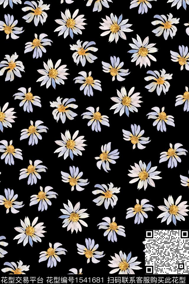 女装小雏菊小碎花数码印花华亿平台下载（图片编号: 1541681） - 瓦栏（Walan）