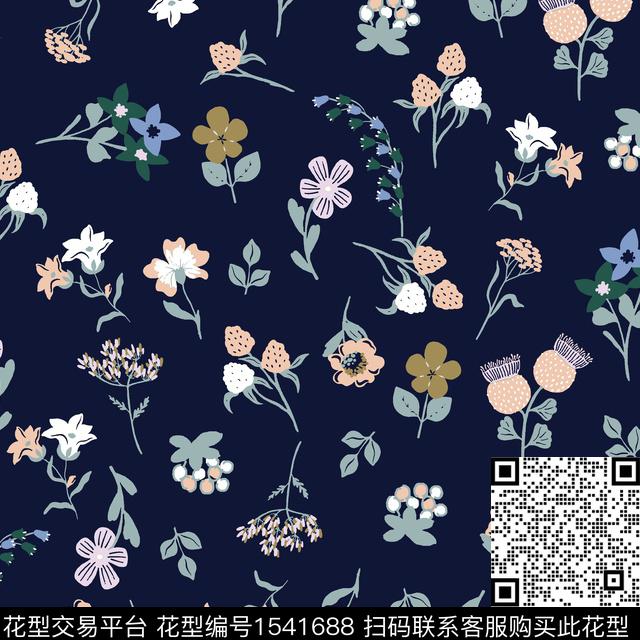 女装小碎花花卉传统印花华亿平台下载（图片编号: 1541688） - 瓦栏（Walan）