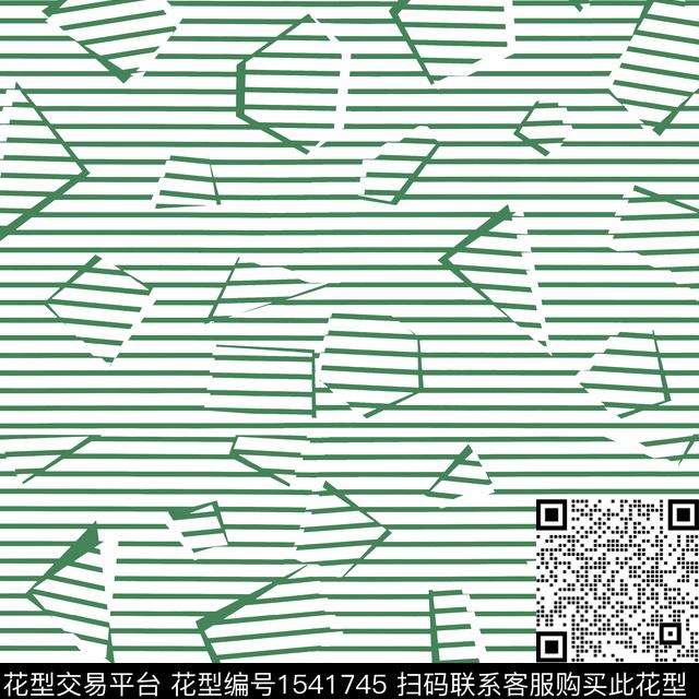 条纹几何黑白华亿平台传统印花华亿平台下载（图片编号: 1541745） - 瓦栏（Walan）