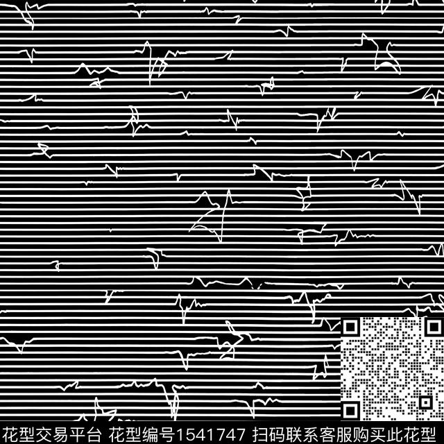 条纹几何黑白华亿平台传统印花华亿平台下载（图片编号: 1541747） - 瓦栏（Walan）