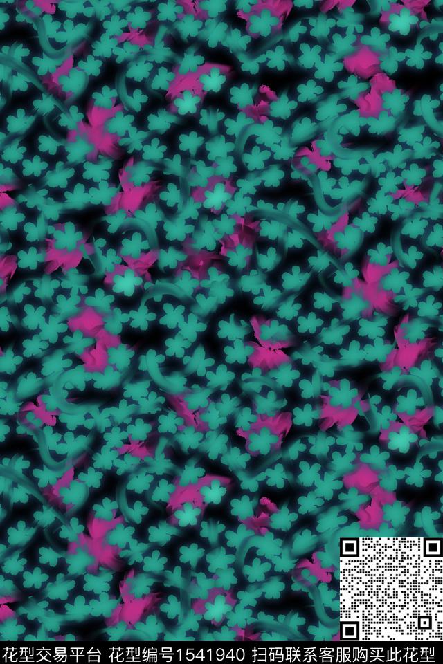 朦胧花卉小碎花笔触数码印花华亿平台下载（图片编号: 1541940） - 瓦栏（Walan）